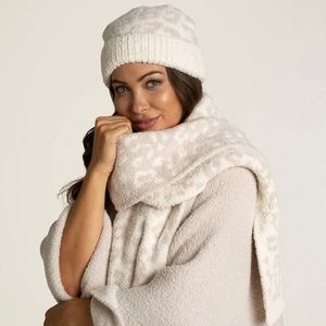 Barefoot Dreams CozyChic In the Wild Scarf Beanie Set